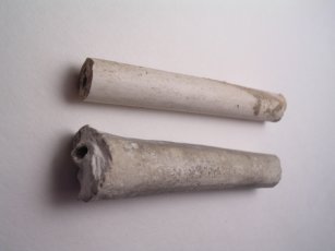 Fragments of a clay pipe