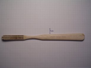 An antique toothbrush